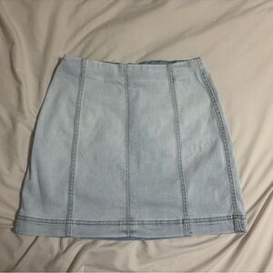 Light Blue Denim Skirt